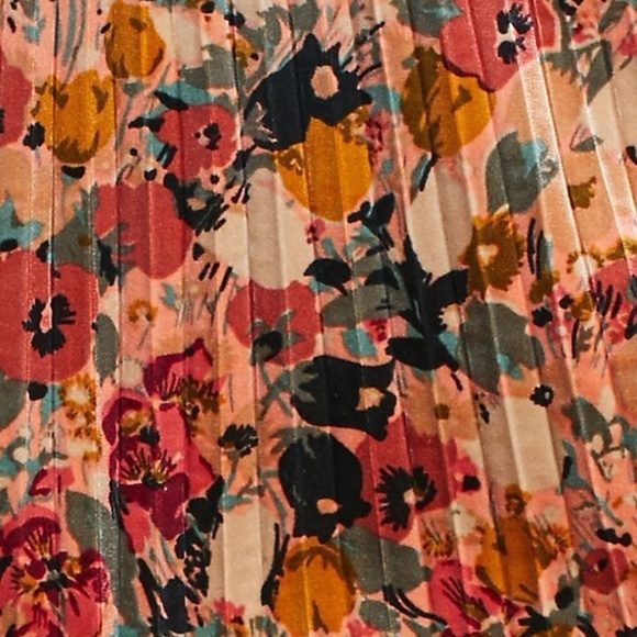 Anthropologie Maeve Floral Velvet Skirt new - Picture 3 of 4
